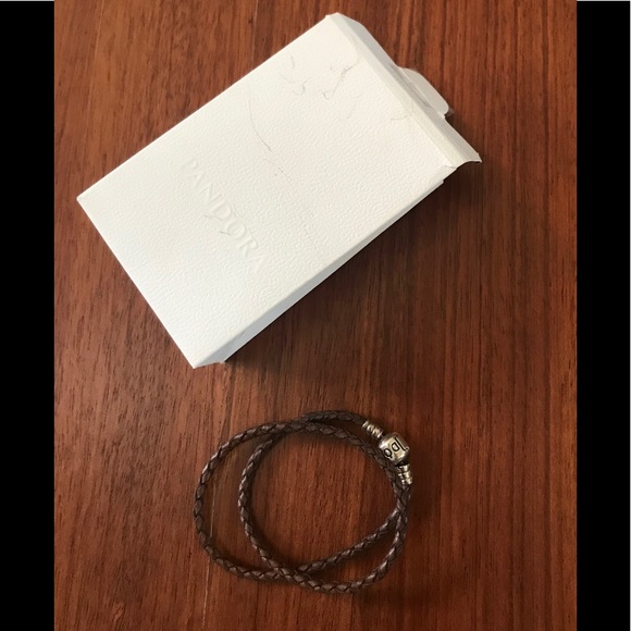 Pandora Jewelry - Pandora Brown Double Leather Bracelet Pandora Jewelry - Pandora Brown Double Leather Bracelet